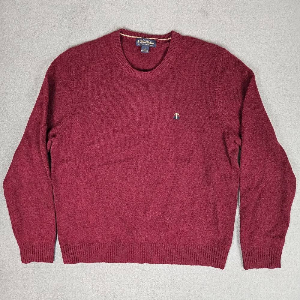 Brooks Brothers Sweater Mens Large Scottish Lambswool Crewneck Pullover Jumper